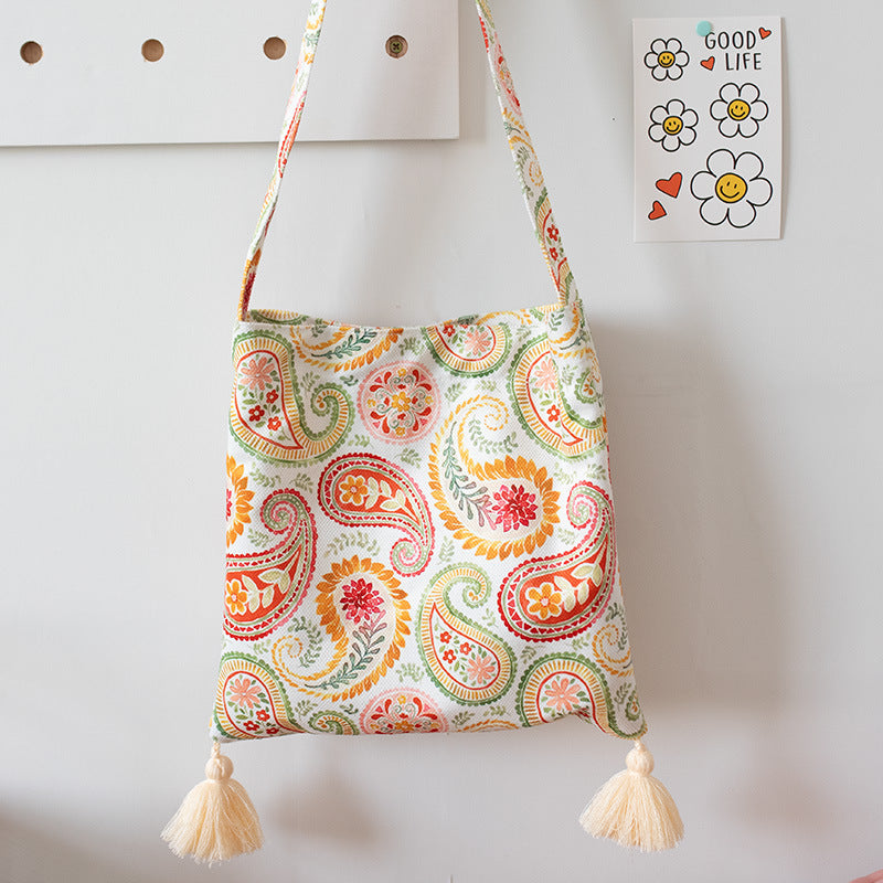 Ethnic Pattern Unique Artistic Canvas Shoulder Bag