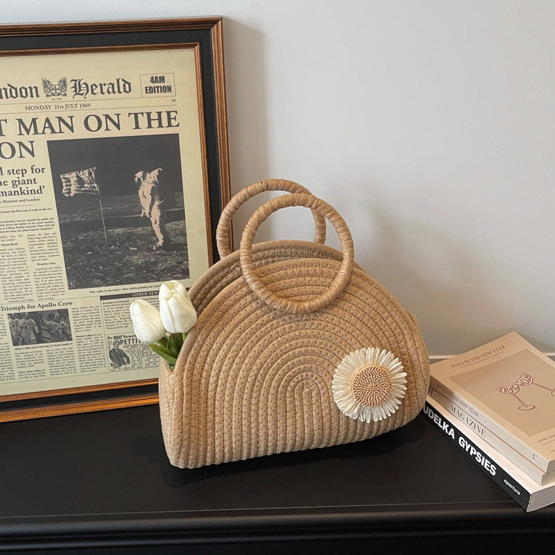 Women Woven Straw Large 2026 New Fashion Spring Shoulder Beach Shell Bag
