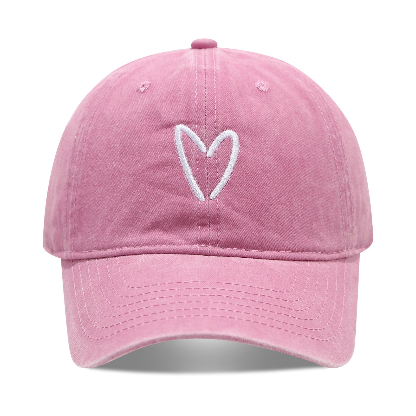 Literary Retro Embroidered Love Soft Peaked Cap