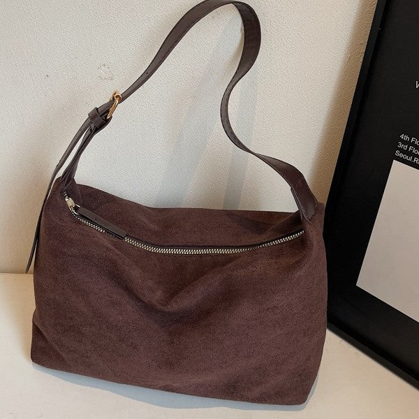 Vintage Crescent Soft PU Leather Baguette Shoulder Bag