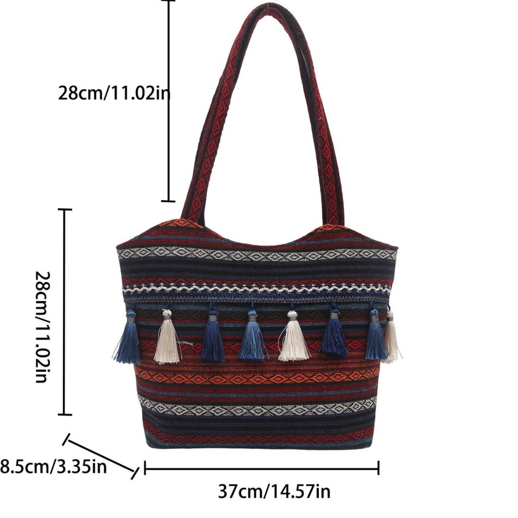 Women Ethnic Shoulder 2026 New Large Casual Tote Handbag