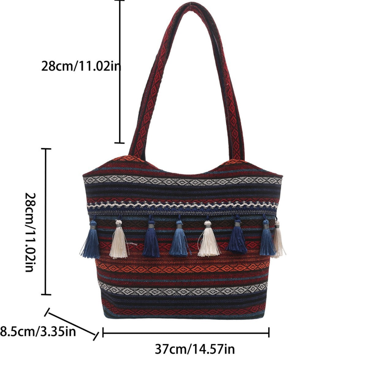 Women Ethnic Shoulder 2026 New Large Casual Tote Handbag
