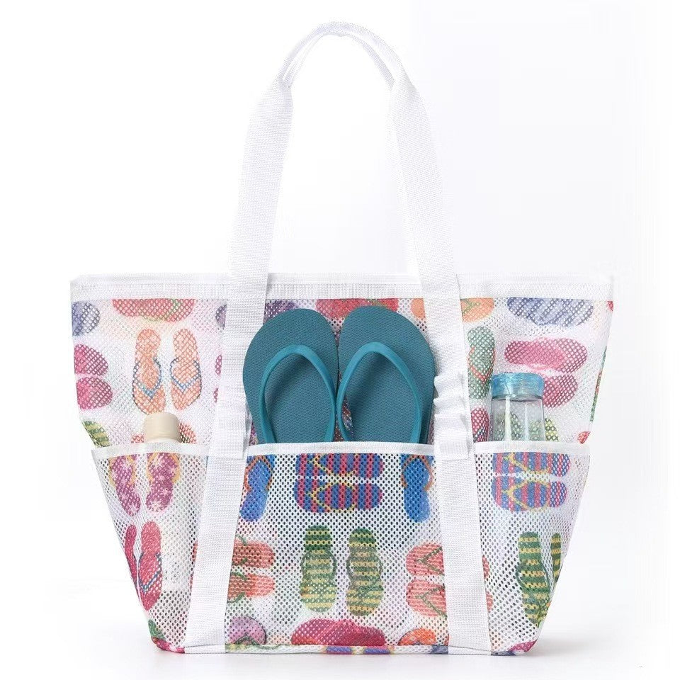Large Capacity Mesh Beach Swimsuit Storage Bag