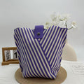 Retro Floral Knitted Snap Closure Tote Bag