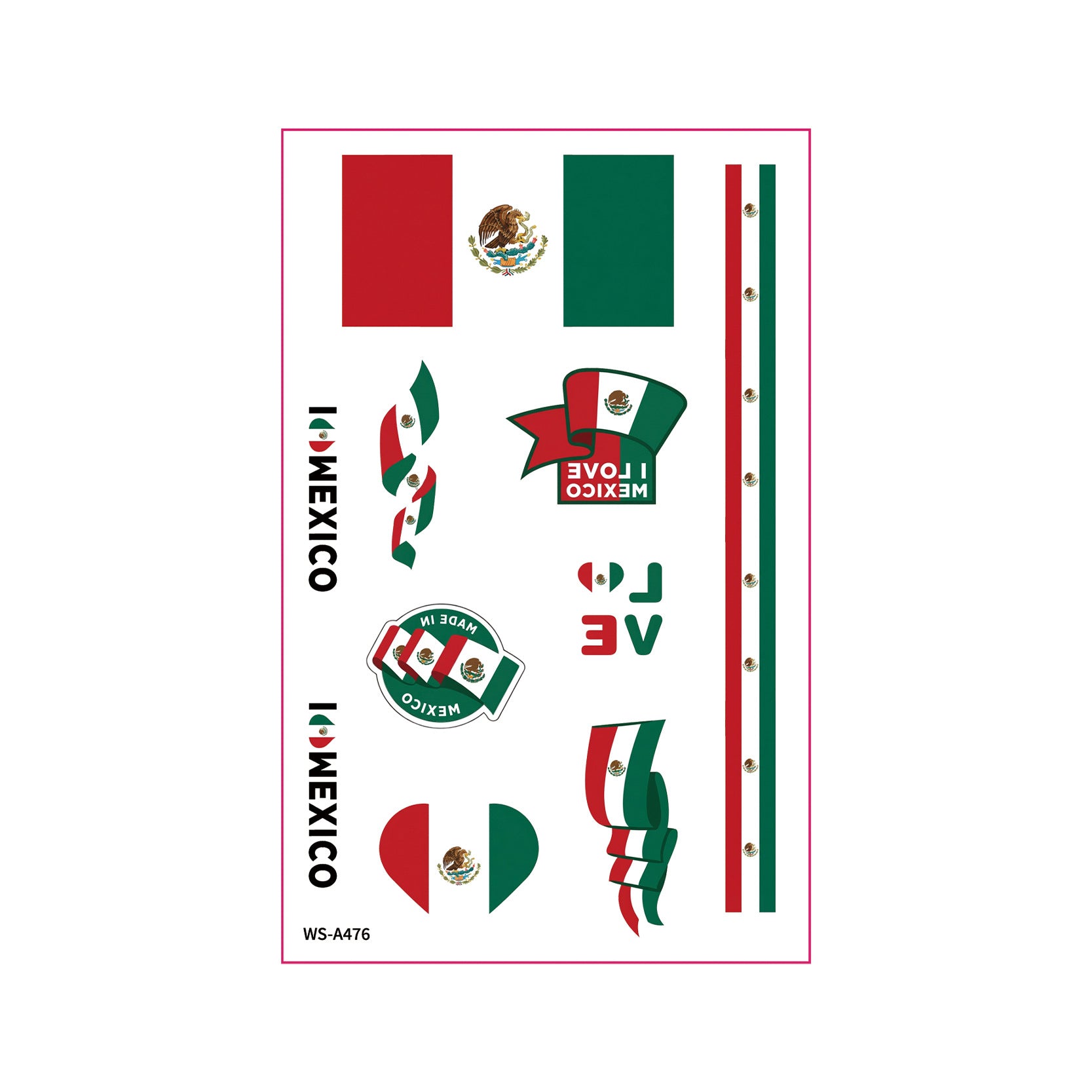 World Cup Flag Tattoo Face Stickers