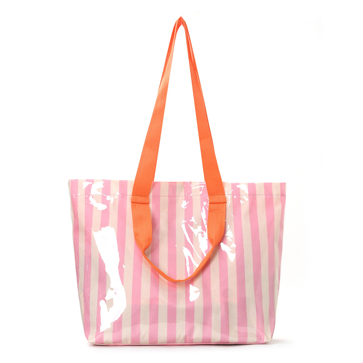Striped Large Capacity Lightweight Travel Tote Bag