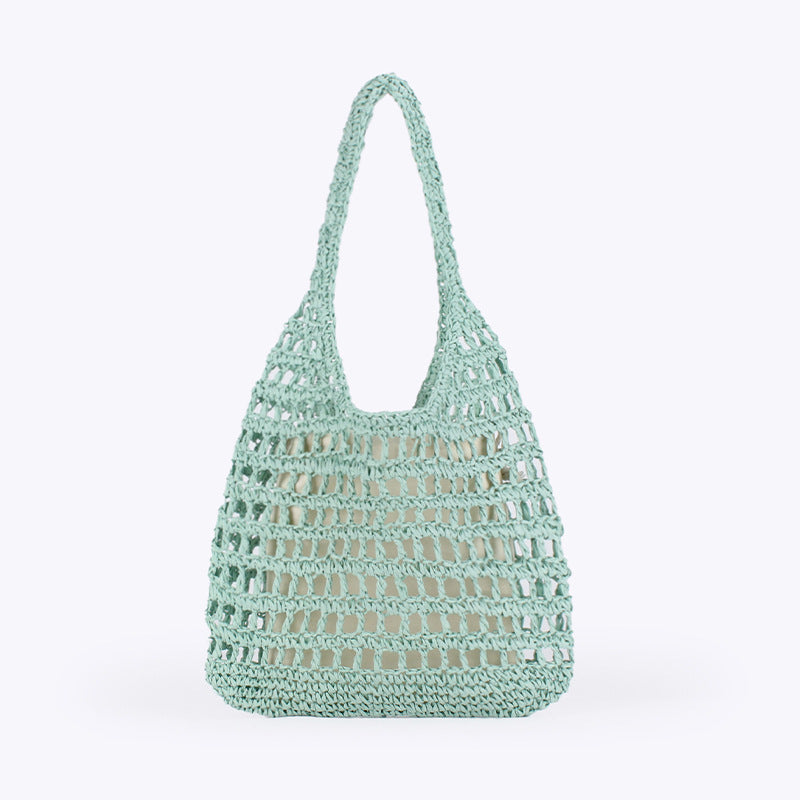Women Hollow Woven Large Capacity Casual Beach Vacation Bag