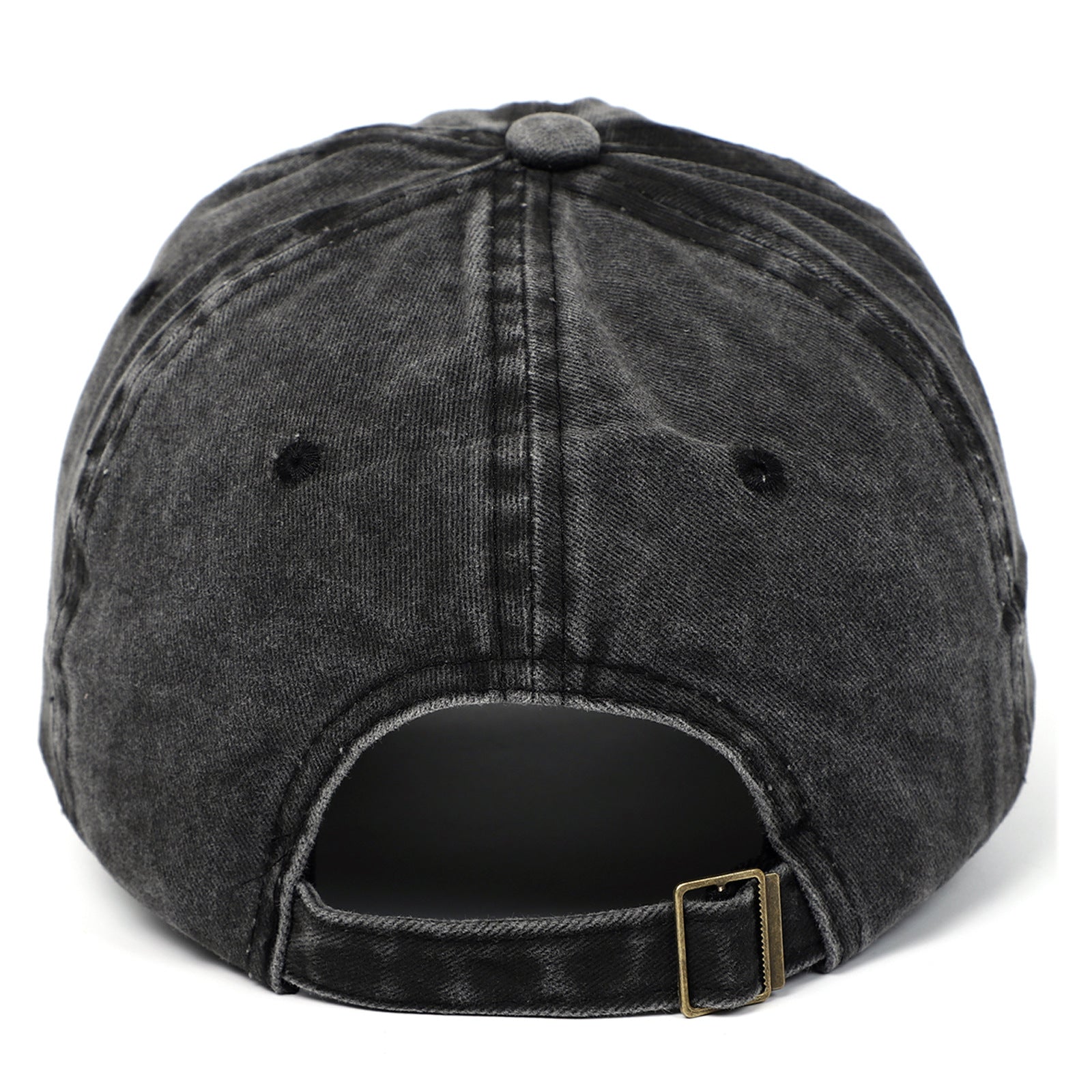 Washed Pure Cotton Embroidered Large Brim Cap