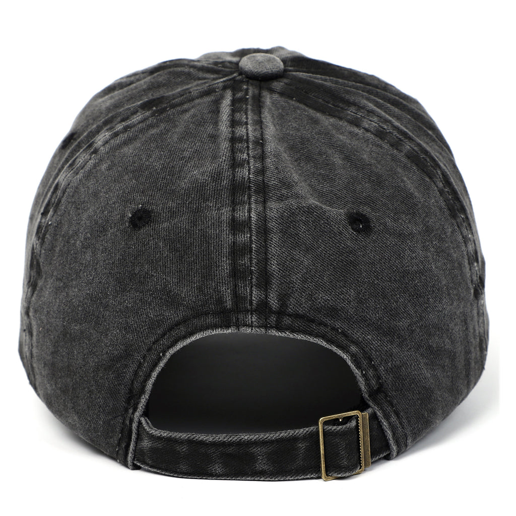 Pigeon Embroidered Washed Distressed Baseball Cap