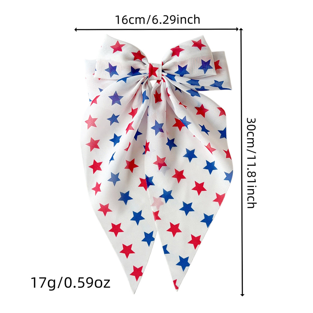Independence Day Star Stripe Bow Hair Clip