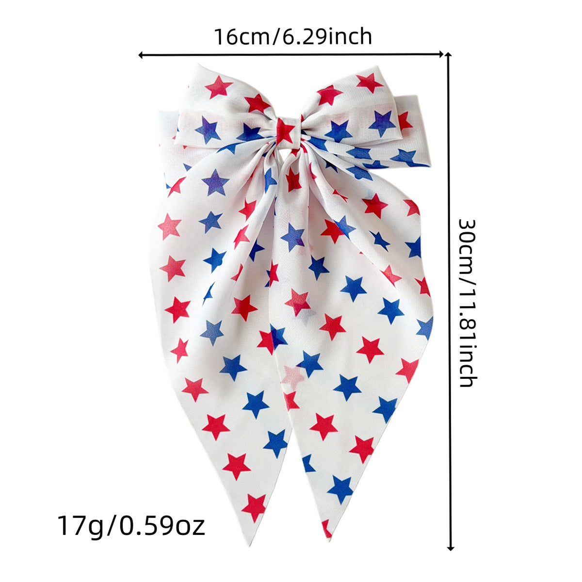 Independence Day Star Stripe Bow Hair Clip