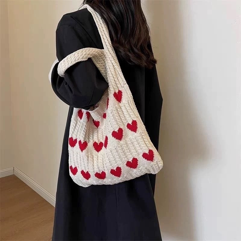 Women Yarn 2026 New Hand Knit Underarm Unique Shoulder Commute Tote Bag