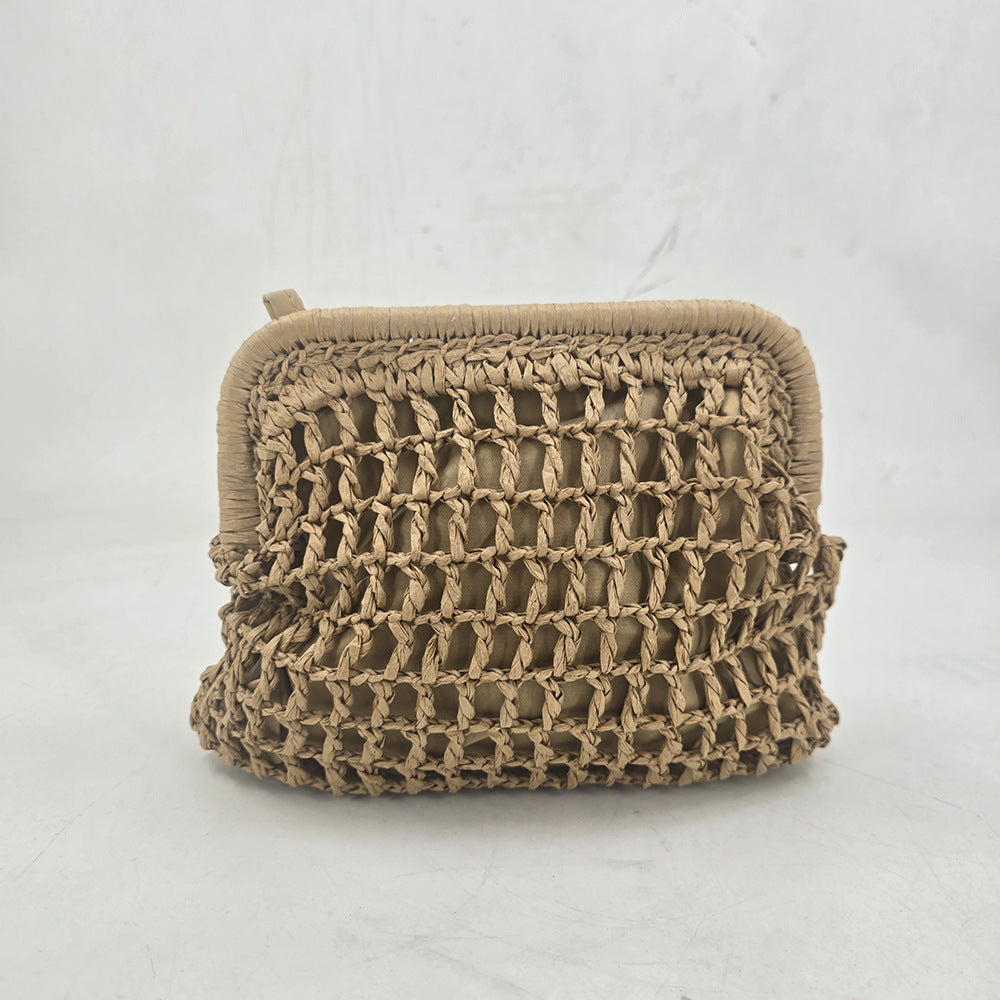 Frame Paper Woven Soft Crossbody Bag