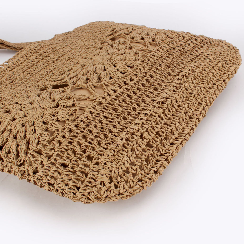 New Woven Shoulder Bag, Beach Vacation Photo, Daily Leisure, Work And Commuting, Versatile, Simple And Niche Women'S Bag
