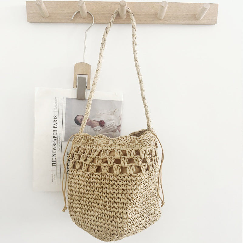 Women Resort Style Straw Woven Bag, Large Capacity Fashion Underarm Shoulder Bag