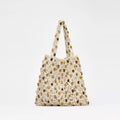 Women Summer New Beaded Fashion Unique Woven Hollow Beach Bag