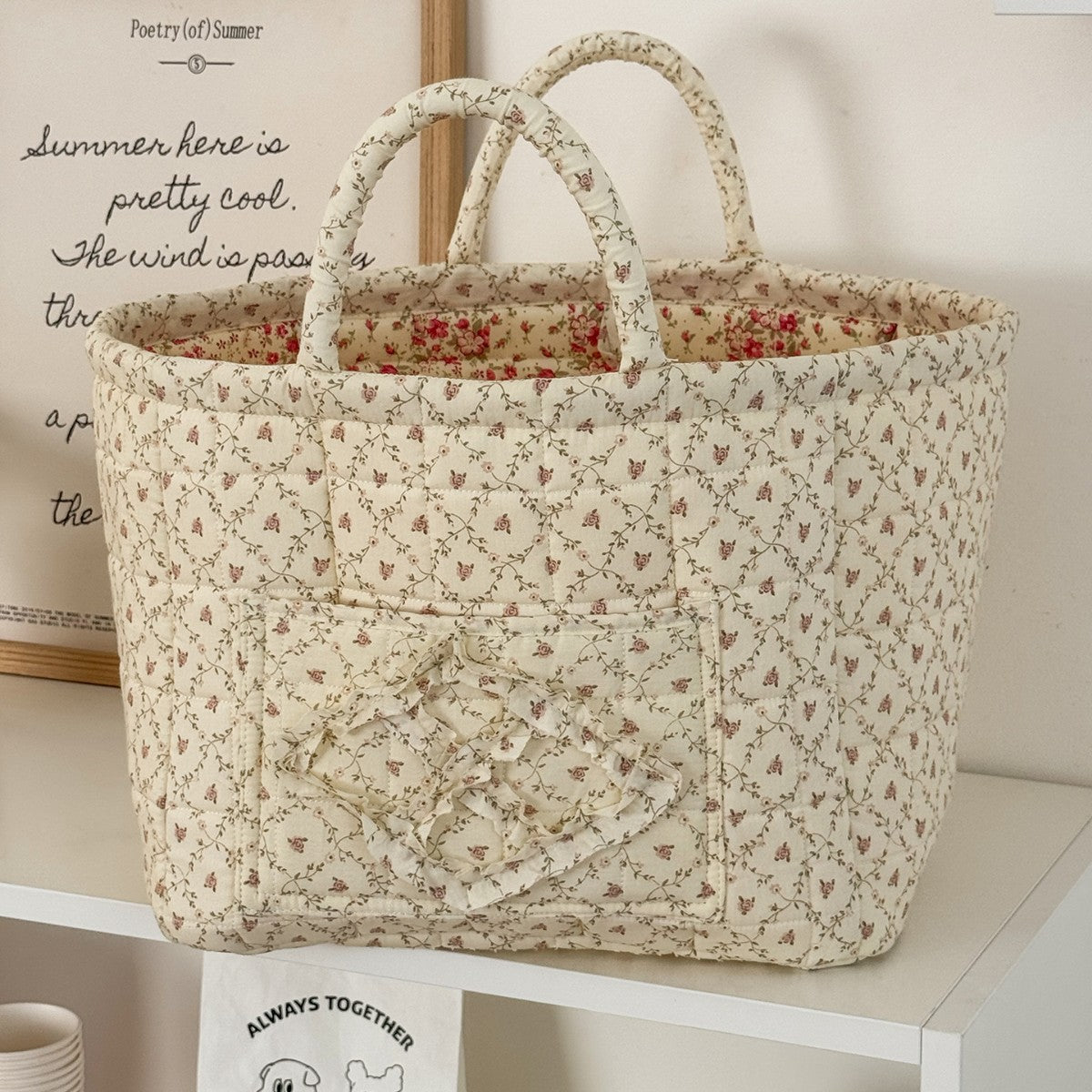 French Vine Floral Large Capacity Dirty Clothes Basket