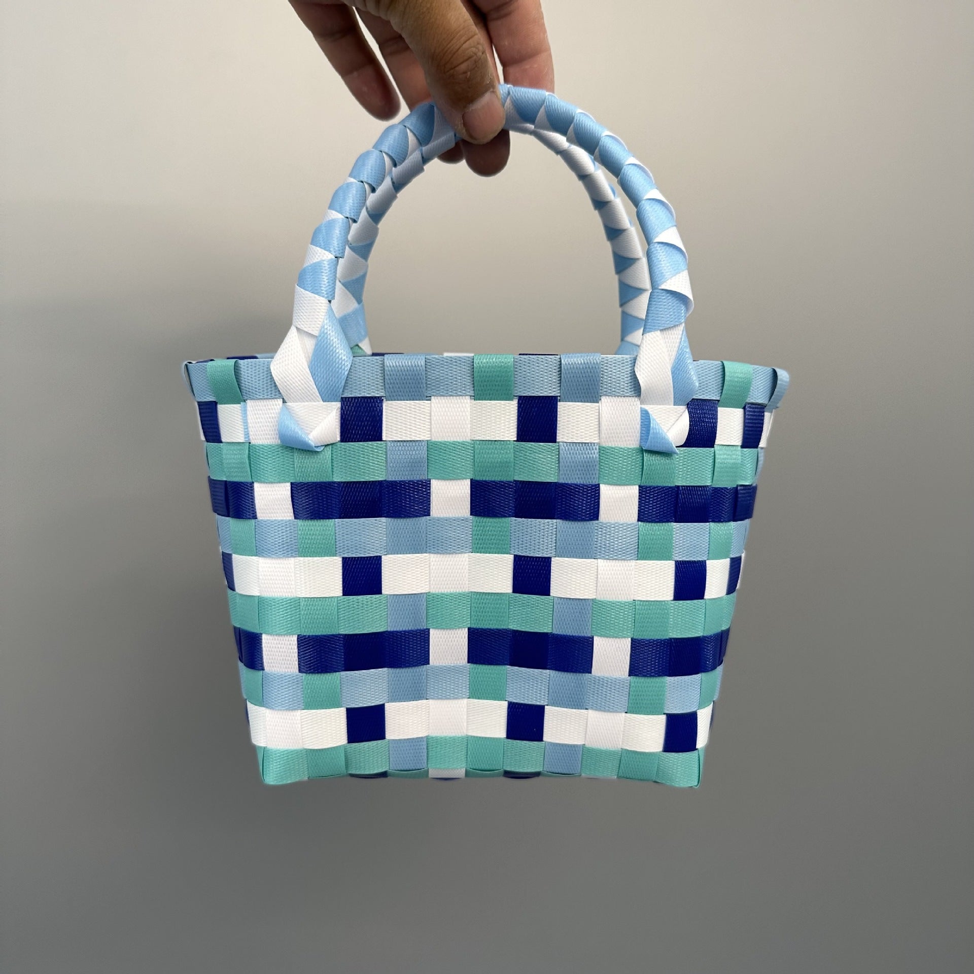 Plastic Woven Small Square Handbag Souvenir Bag