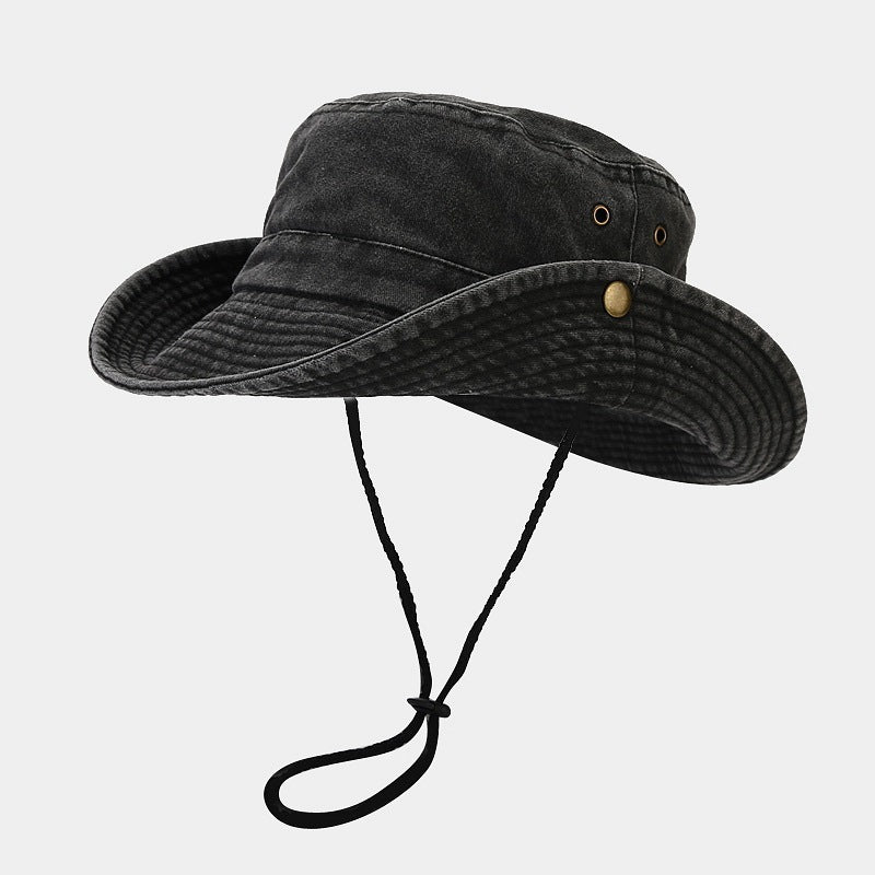 Spliced Large Brim Washed Fishing Hat