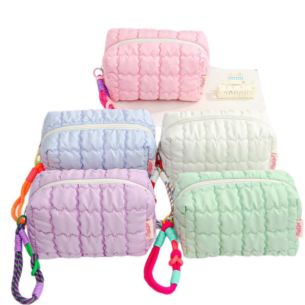 Puff Quilted Octagonal Cosmetic Toiletry Bag