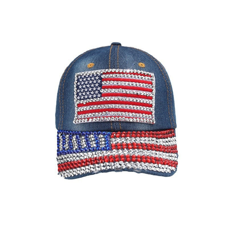 Rhinestone Flower Butterfly Baseball Cap