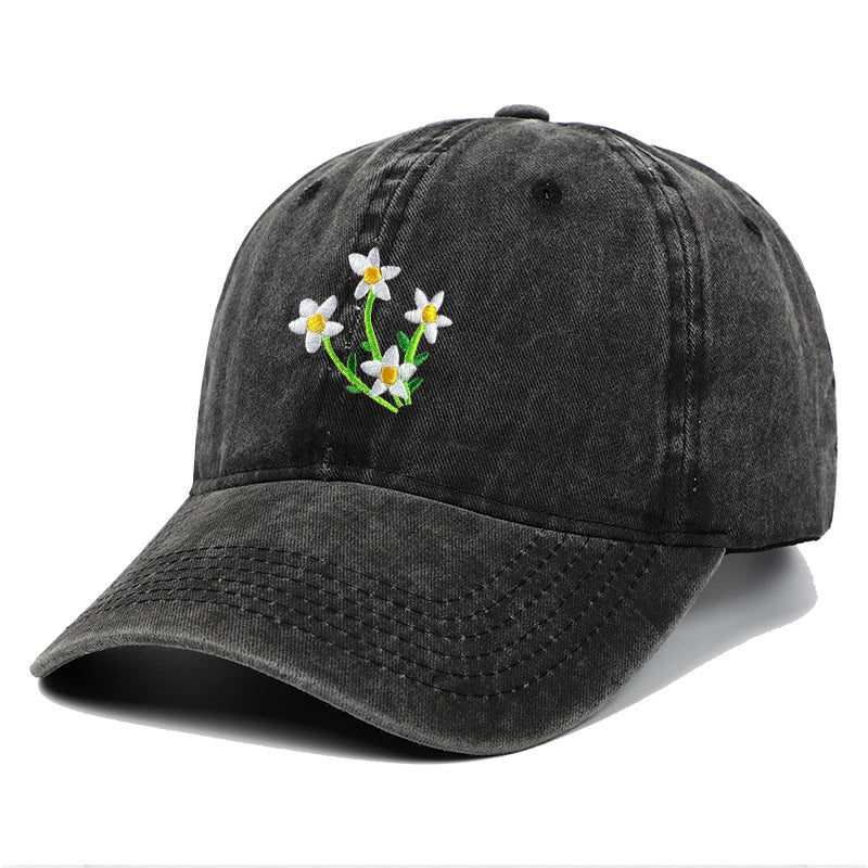 Women's Embroidered DIY Soft Top Sun Hat