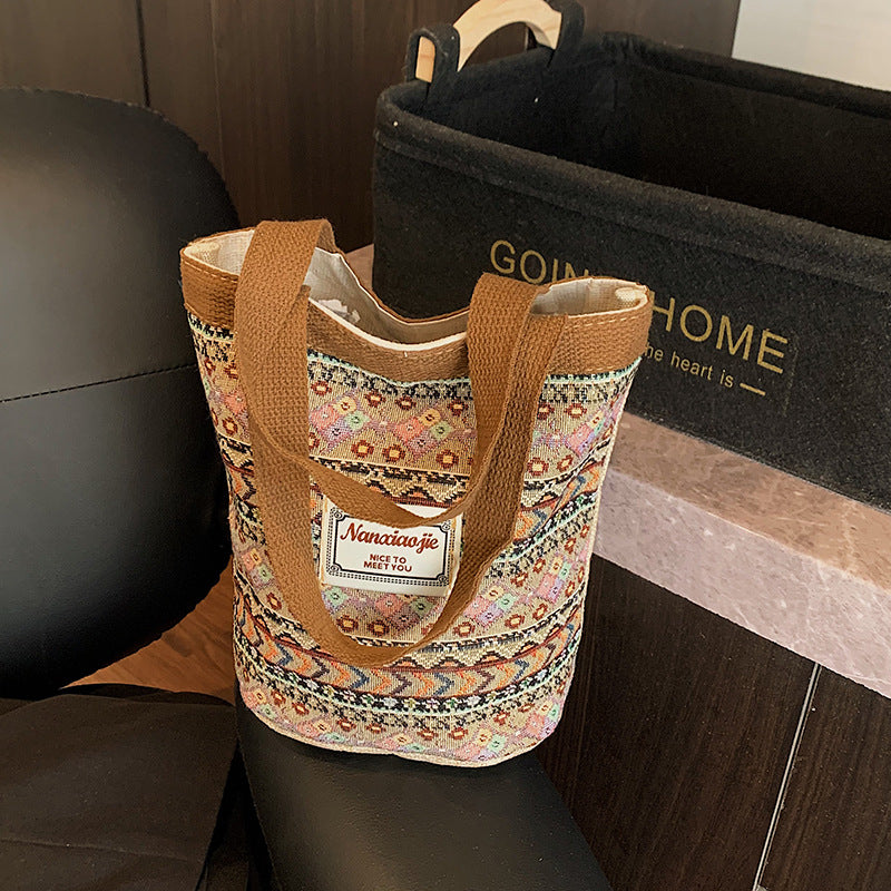 Handmade Vegetable Basket Lunch Bag for Office