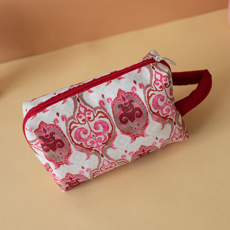2026 Original Ethnic Pattern Handheld Makeup Waterproof Clutch Pouch