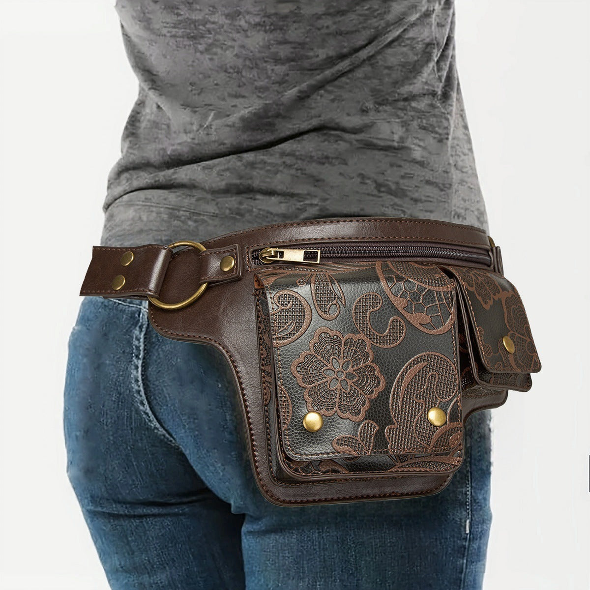 Retro Motorcycle Outdoor Sports Waist Shoulder Bag