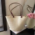 Women French Straw 2026 Summer New Woven Beach Large Shoulder Tote Bag