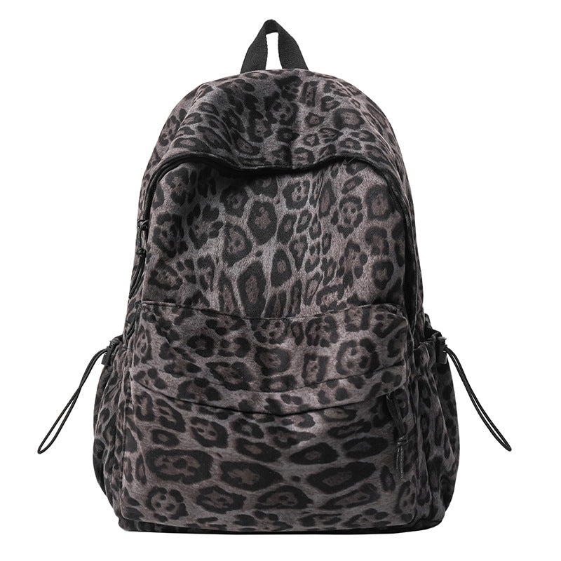 Large-Capacity Backpack Leopard Print Computer Backpack College Students High School Men And Women School Bags Cross-Border Wholesale Back-To-School Season