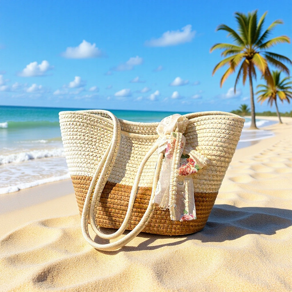 Women Woven Crossbody Shoulder Tote Beach Bag