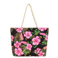 Ethnic Floral Printed Canvas Tote Bag