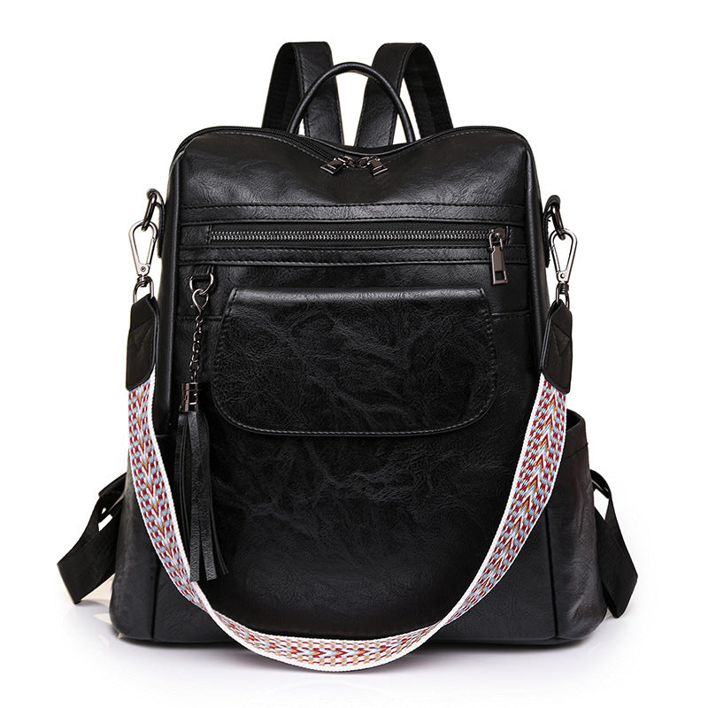 Women Retro Large Capacity Backpack, 2-Way Shoulder Crossbody Bag