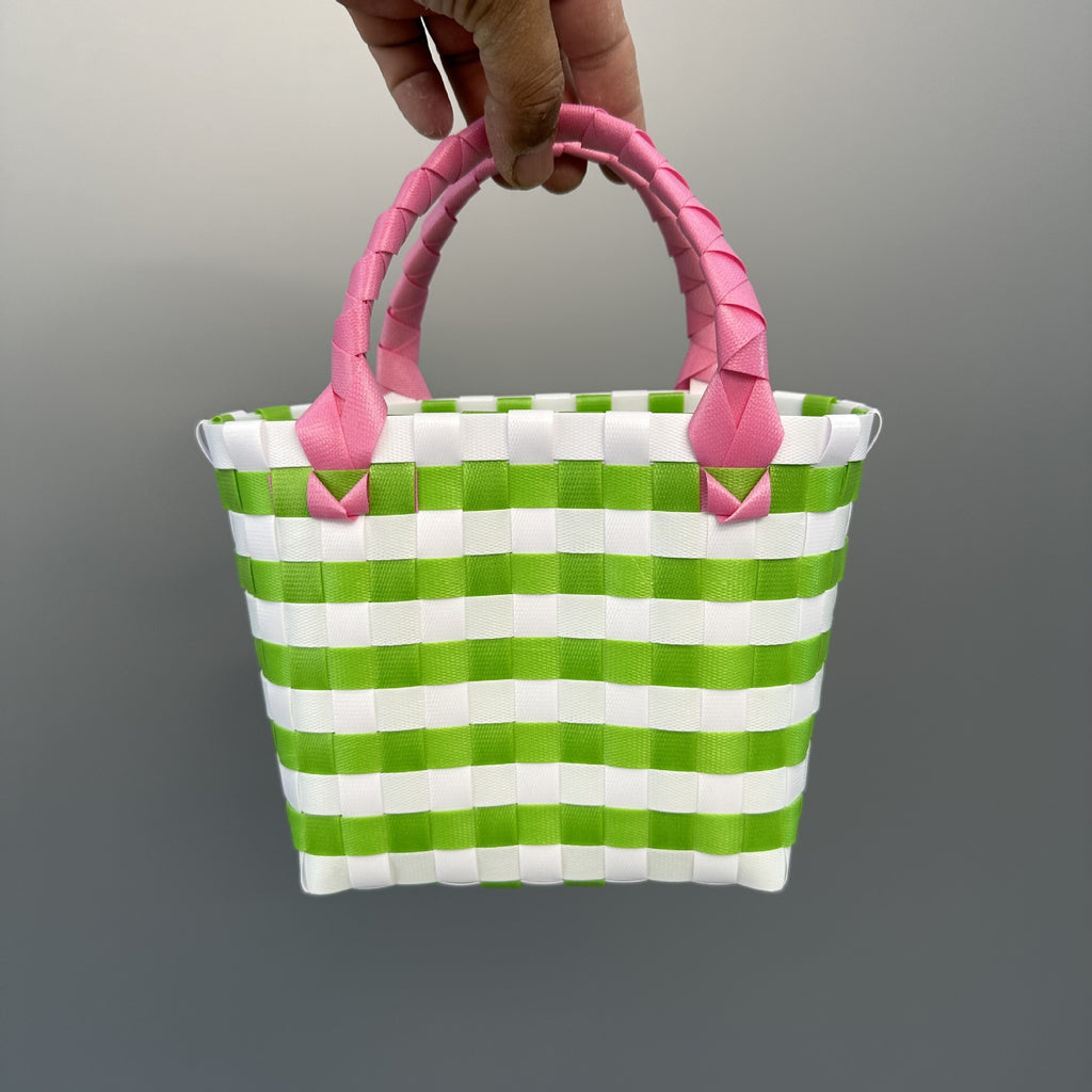 Plastic Woven Small Square Handbag Souvenir Bag