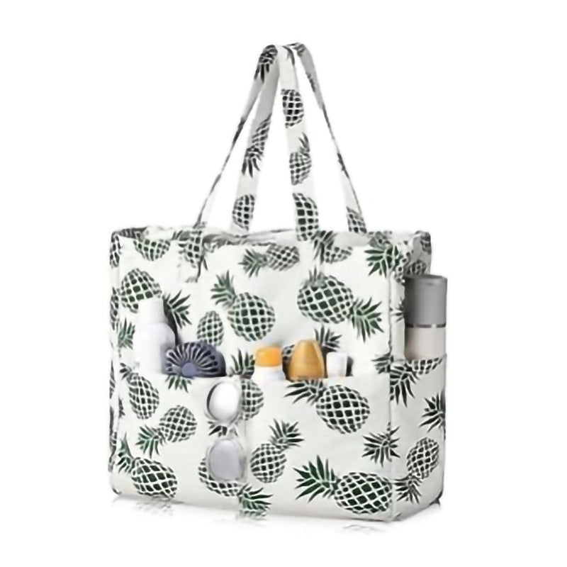 Large-Capacity Beach Travel Hand-Printed Storage Bag
