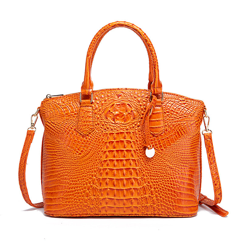 Portable Crossbody Retro Multi-Color Crocodile Pattern Bag
