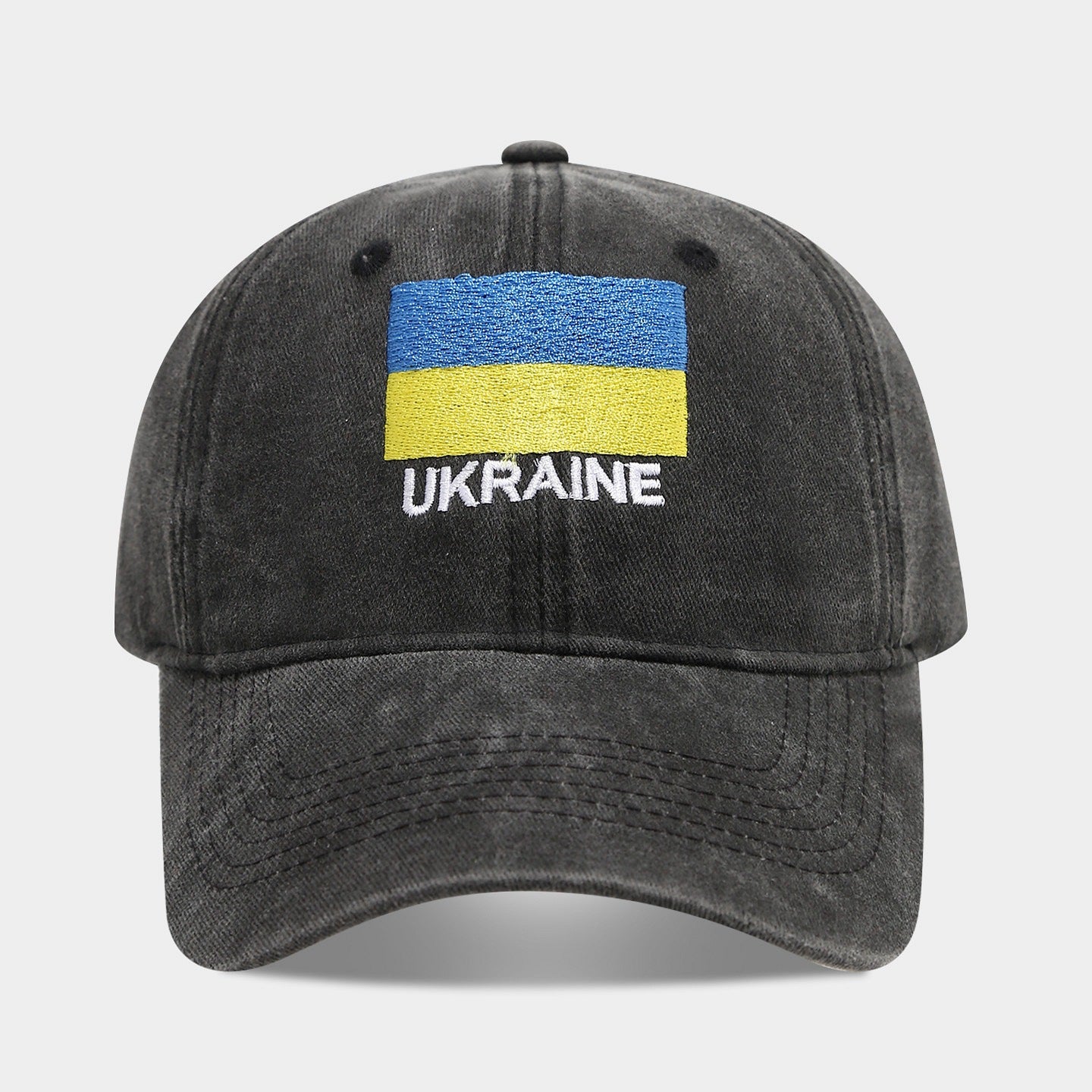 World Cup Flag Embroidered Black Baseball Cap