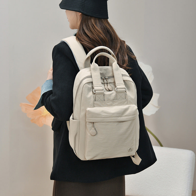 Solid Color Large Capacity Lightweight Commuting Backpack