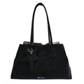 Vintage Star Charm Tote with Leopard Print Lining
