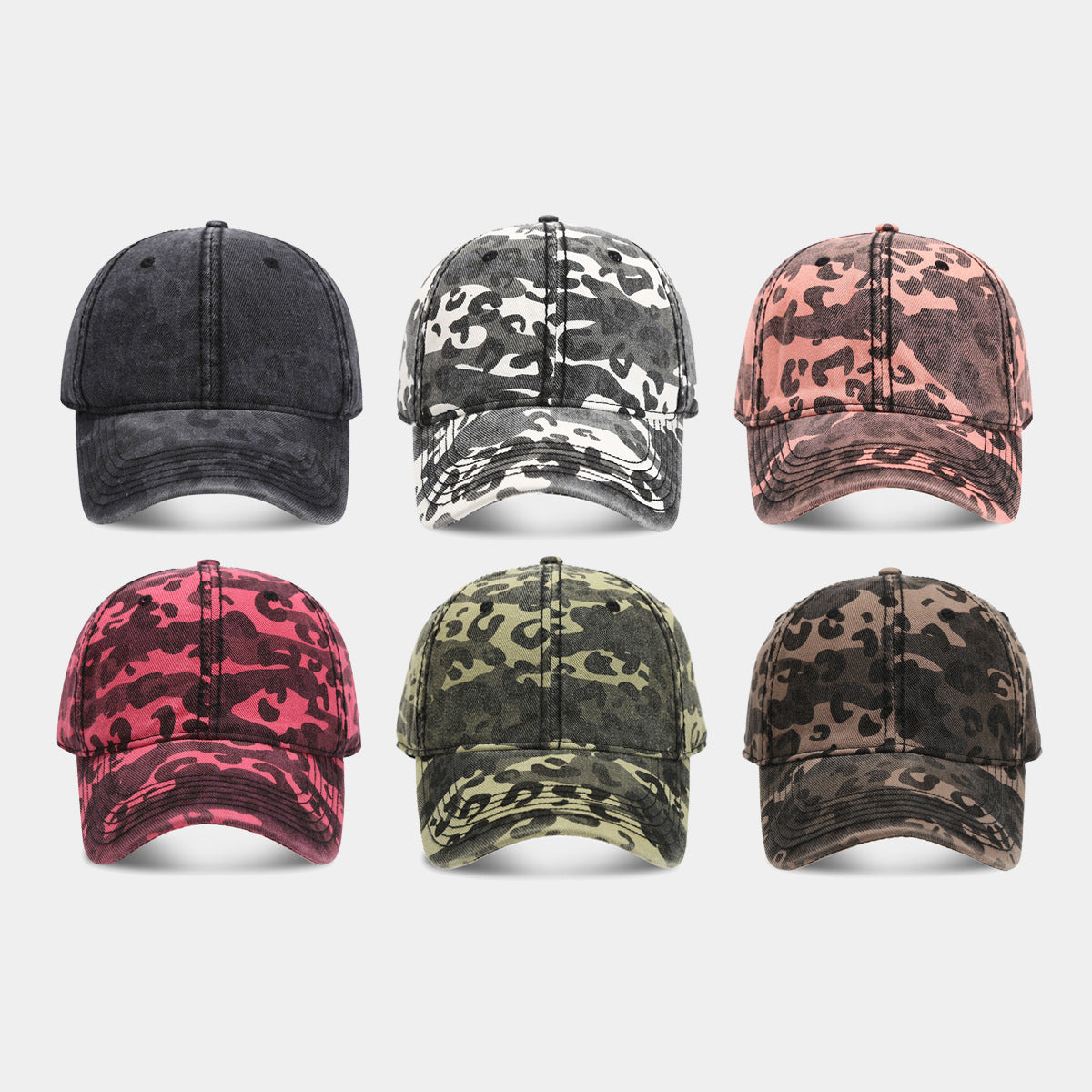 Camouflage Washed Retro Slimming Baseball Cap