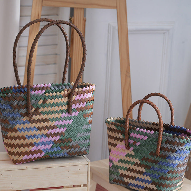 Plastic Woven Shoulder Underarm Bag