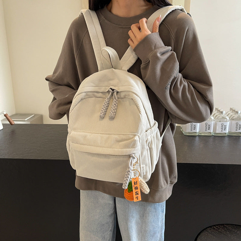 Corduroy Small Forest Casual Backpack