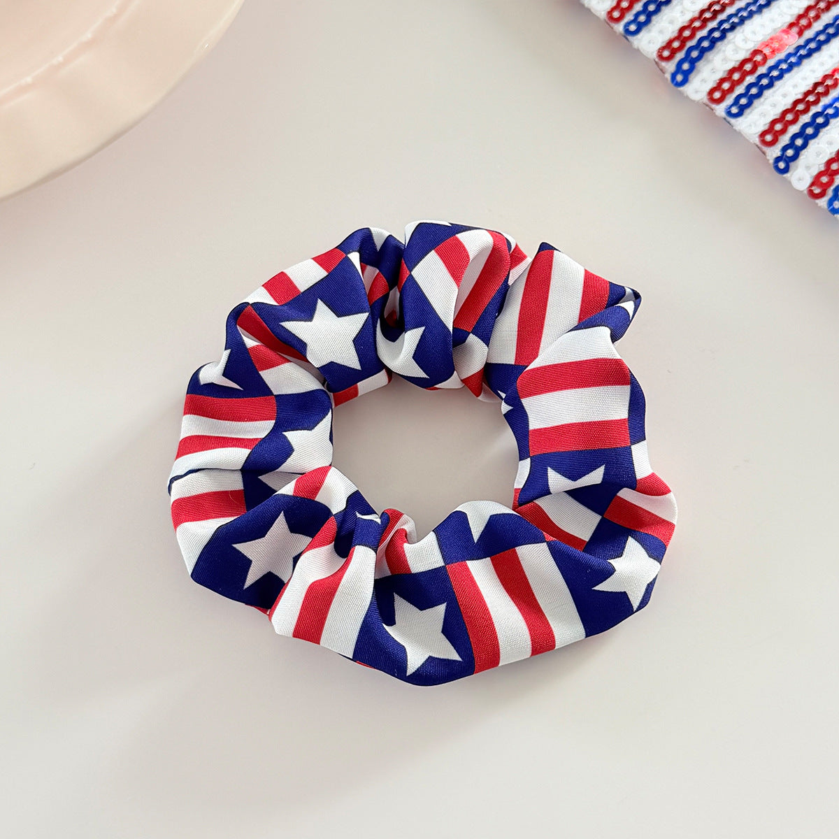 American Independence Day Star Stripe Hair Tie