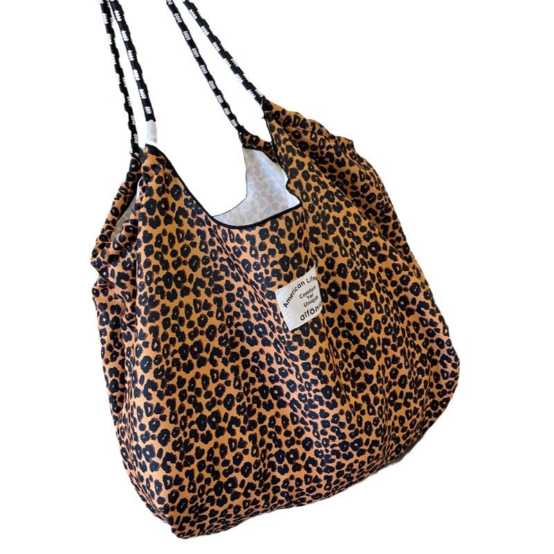 Zhao Lusi'S Same Ins Floral Bag, Lazy Korean Shoulder Bag, Simple, Fashionable And Trendy Casual Student Bag