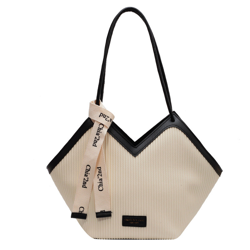 Large-Capacity Bag For Women 2024 New Summer High-End Commuting To Work Single Shoulder Hip Bag Class Tote Handbag