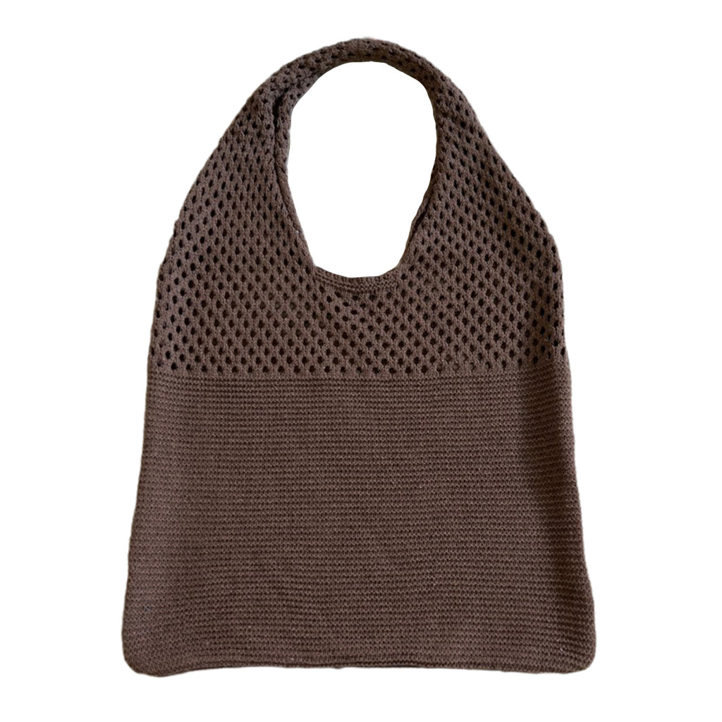 Handwoven Knit Shoulder Large Capacity Crochet Everyday Tote Bag
