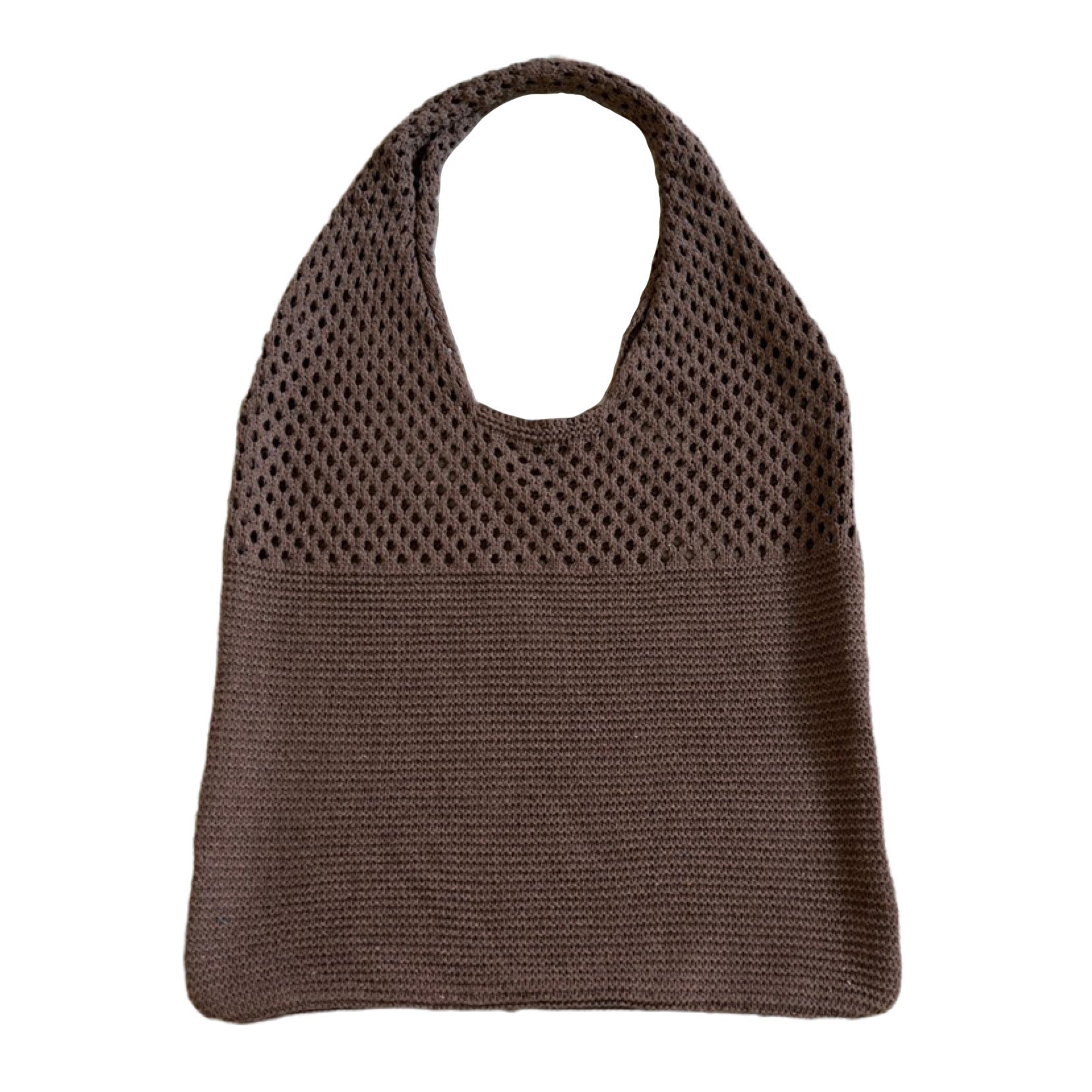 Handwoven Knit Shoulder Large Capacity Crochet Everyday Tote Bag
