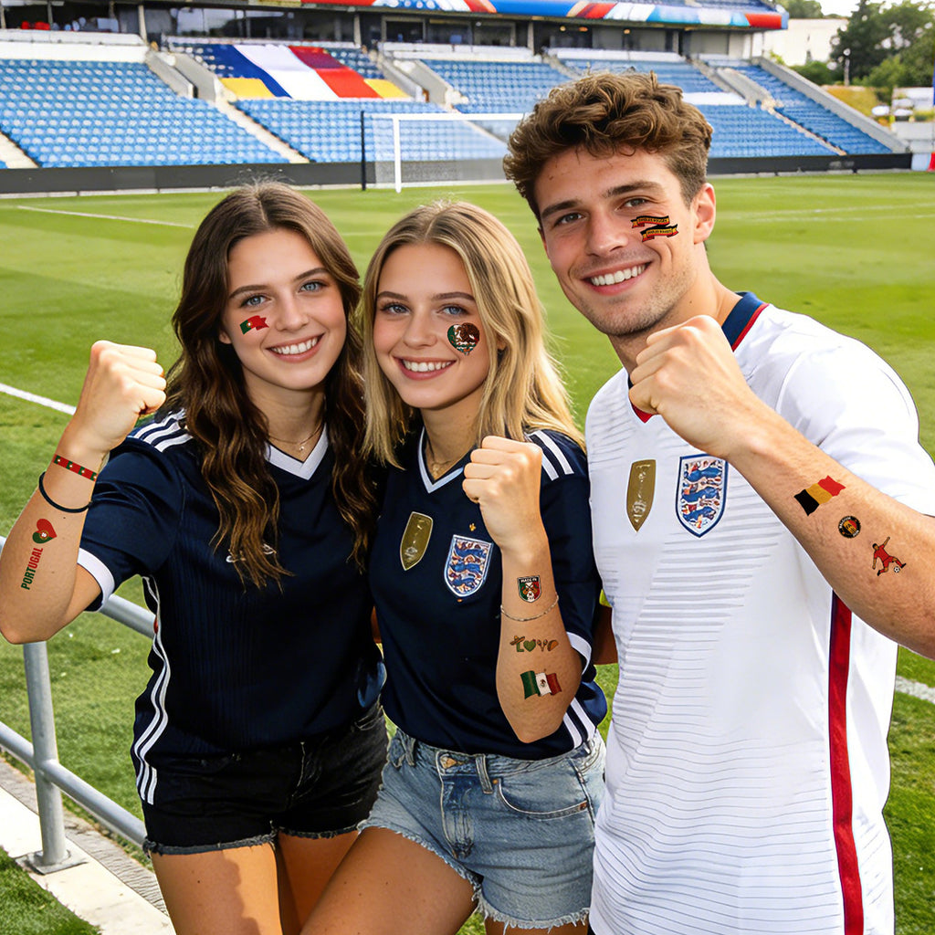 World Cup Flag Tattoo Face Stickers
