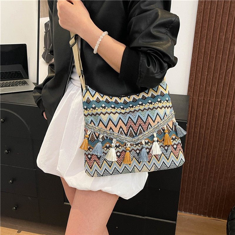 Women Large Ethnic 2026 New Chinese Vintage Shoulder Crossbody Bag